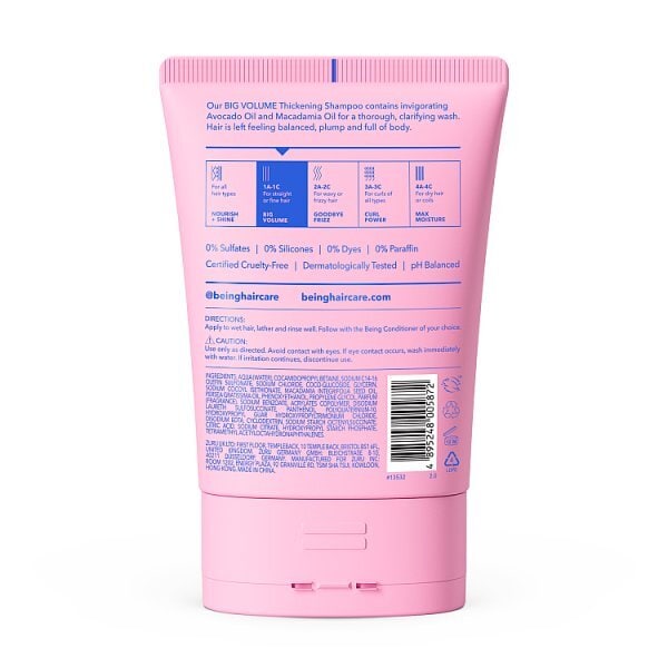 being BIG VOLUME Thickening Shampoo 354mL