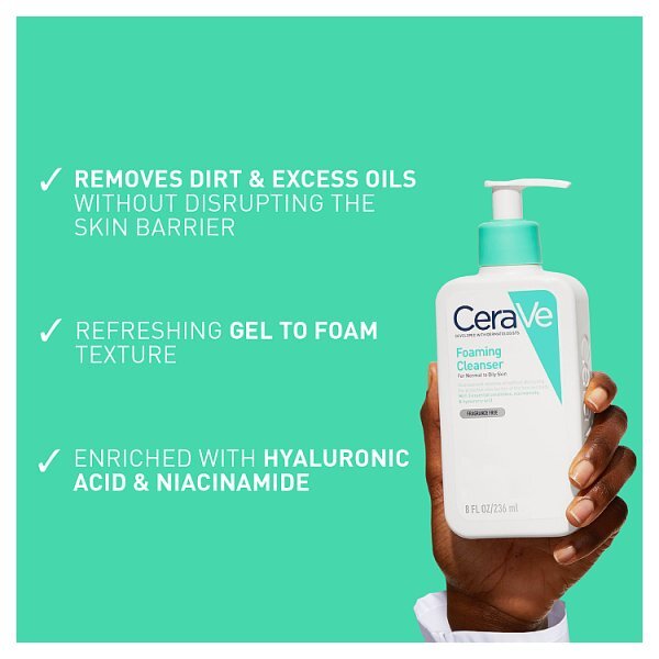 CeraVe Foaming Cleanser with Niacinamide for Normal to Oily Skin 236ml