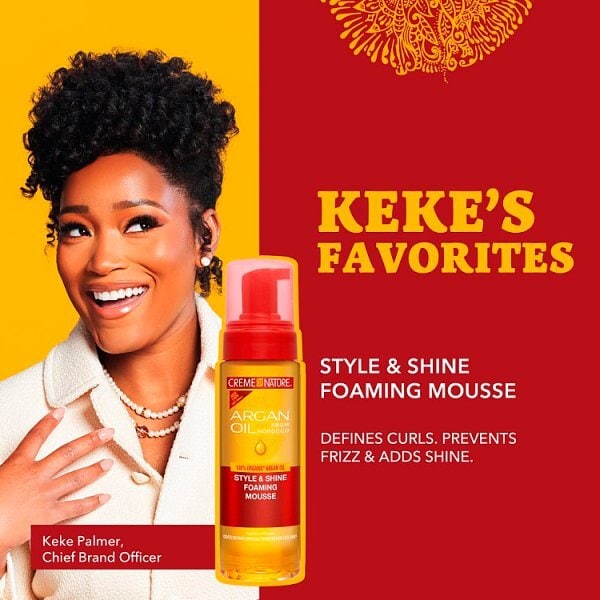 Creme of NatureÿArgan Oil Style & Shine Foaming Mousse 207ml