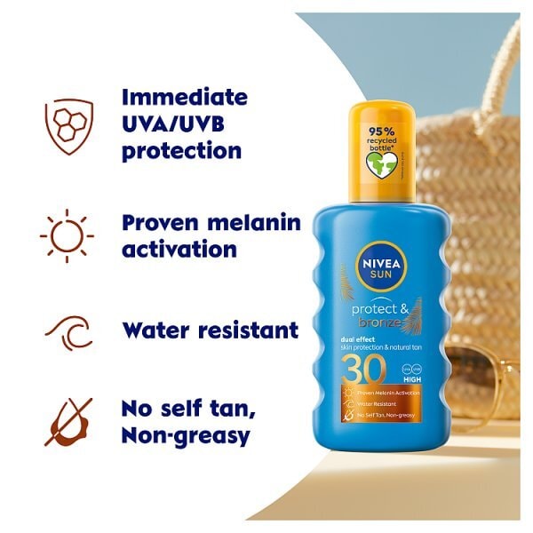 NIVEA SUN Tan Activating Spray SPF 30 Protect & Bronze 200ml