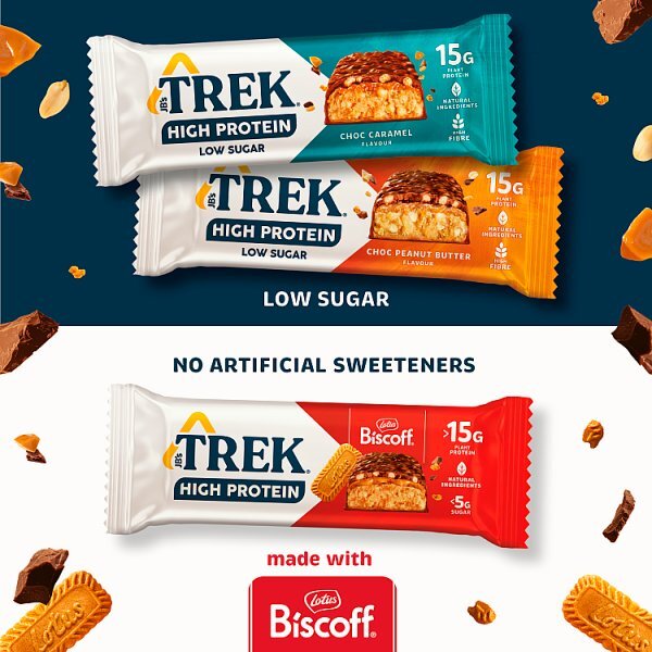 Trek High Protein Low Sugar Choc Caramel Protein Bar 55G