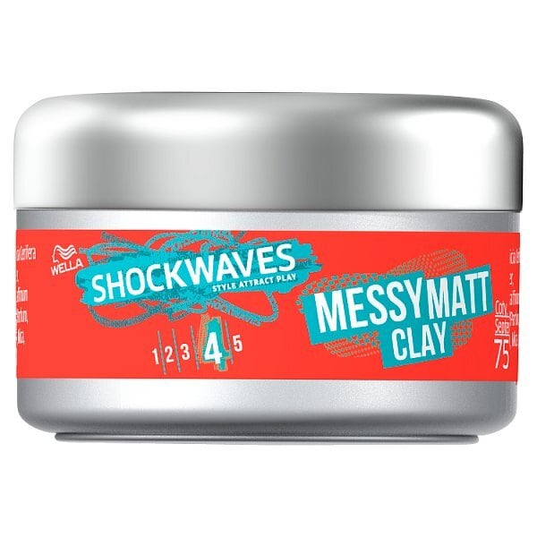 Wella Shockwaves Messy Matte Clay 75ml
