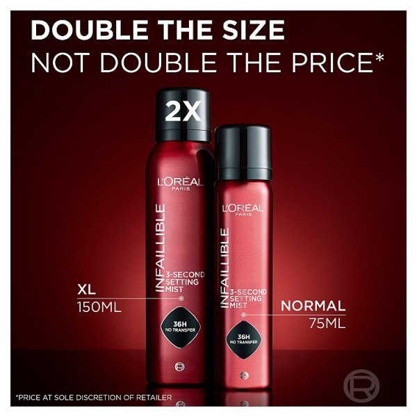 L'Oréal Paris Infallible 3-Second Makeup Setting Spray Mist XL 150ml
