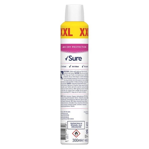 Sure Women Antiperspirant Aerosol Bright Bouquet 300ml