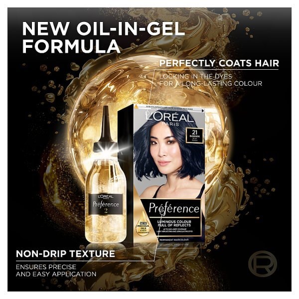 Preference Infinia 21 Starry Night Blue Black Hair Dye
