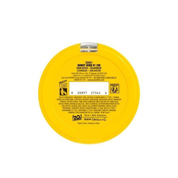 Nyx Professional Makeup X The Simpsons Donut Highlighter Donut Mind If