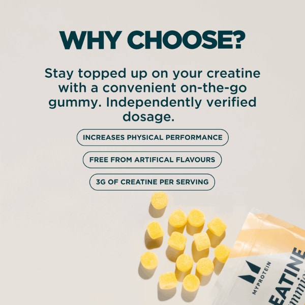 Myprotein Creatine Gummies, Lemon, 21 Gummies, 7 Servings