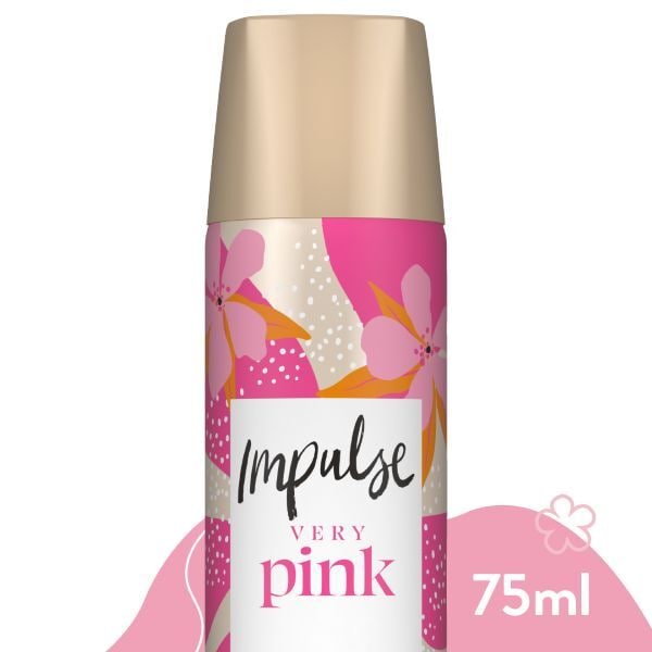 Impulse Body Spray Deodorant Very Pink 75ml