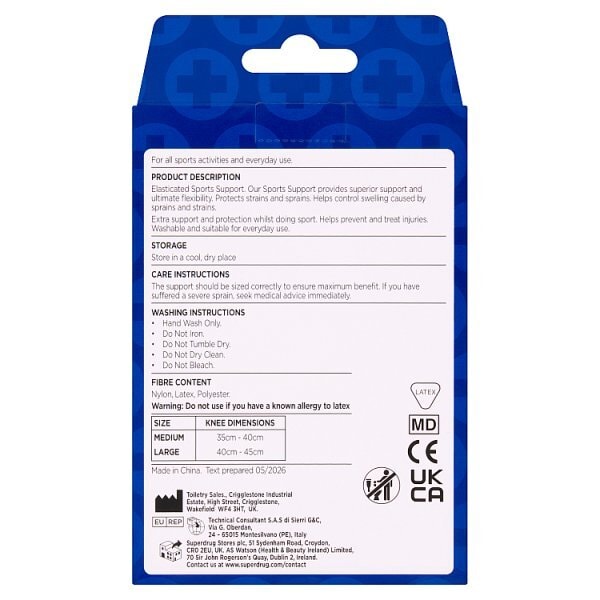 Superdrug Elasticated Knee Joint Support Large