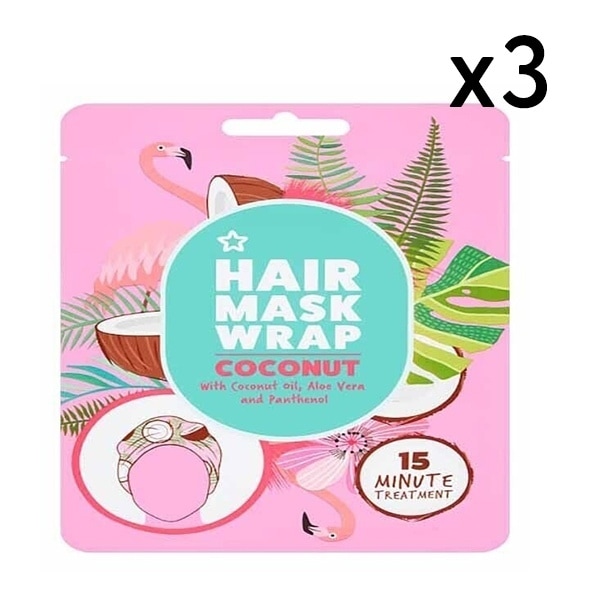 Superdrug Hair Wrap Mask Coconut x3 Bundle