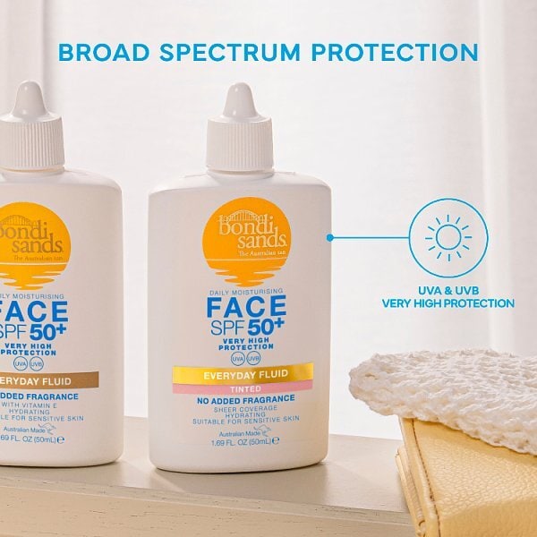 Bondi Sands Spf 50+ Fragrance Free Tinted Face Fluid 50Ml