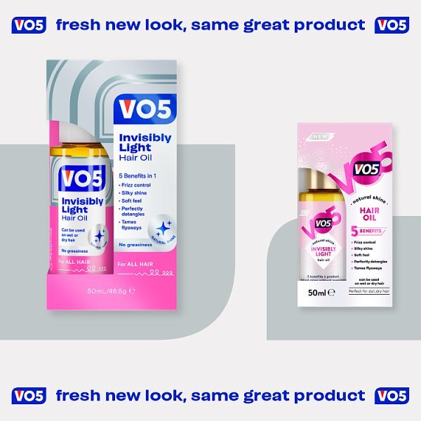 Vo5 Invisibly Light Hair Oil to Enhance Dry Dull Hair 50ml