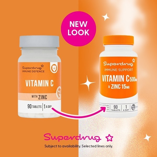 Superdrug Vitamin C 1000mg & Zinc 15mg 90s