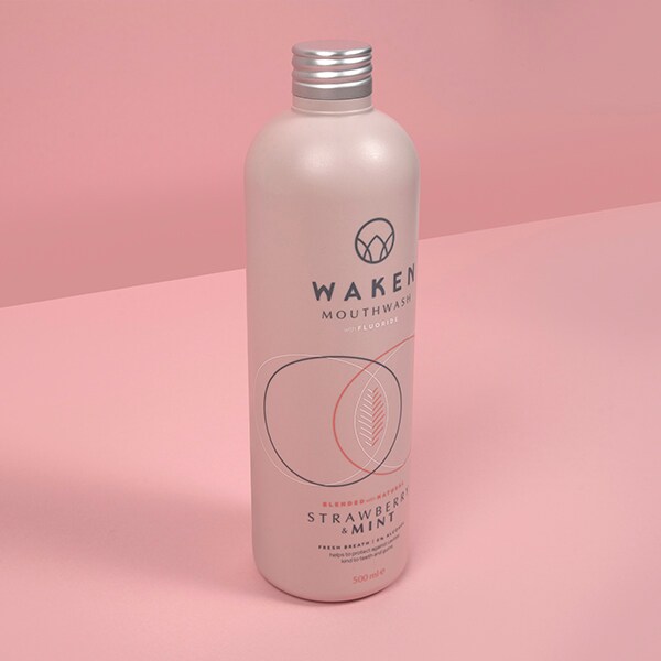 Waken Vegan Mouthwash Strawberry & Mint 500Ml