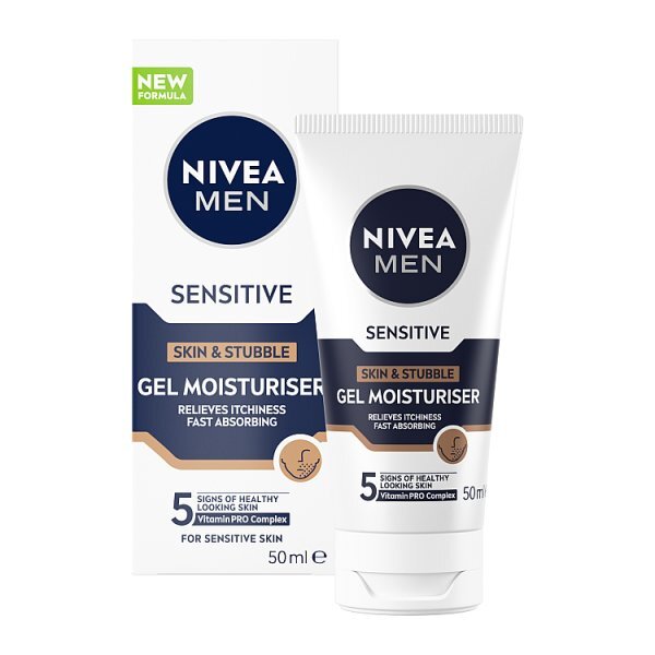 Nivea Men Sensitive Skin & Stubble Gel Moisturiser 50Ml