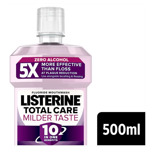 Listerine TotalCare Zero Alcohol Smooth Mint Mouthwash 500ml