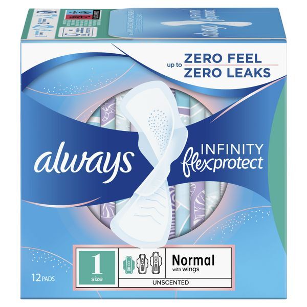 Always Infinity Normal with wings Sanitary Towels 12 Pack