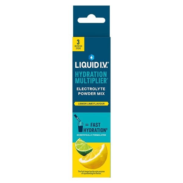 Liquid I.V. Electrolyte Powder Mix Lemon Lime X3