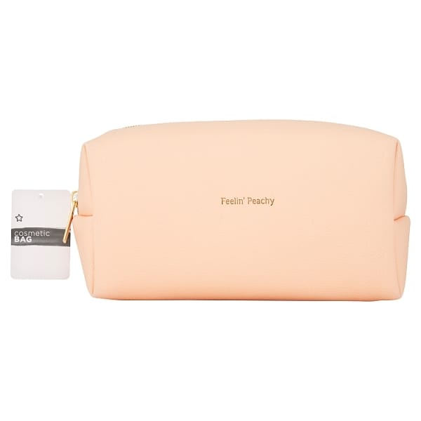 Superdrug Peach Cube Cosmetic Bag