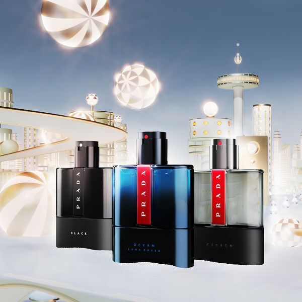 Prada Luna Rossa Carbon Eau De Toilette 100Ml Gift Set Superdrug