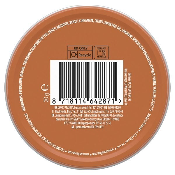 Vaseline Lip Therapy Lip Balm tin cocoa butter 20g