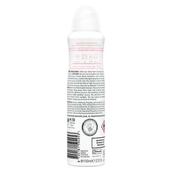 Dove Whole Body Raspberry Deodorant Spray 150ml