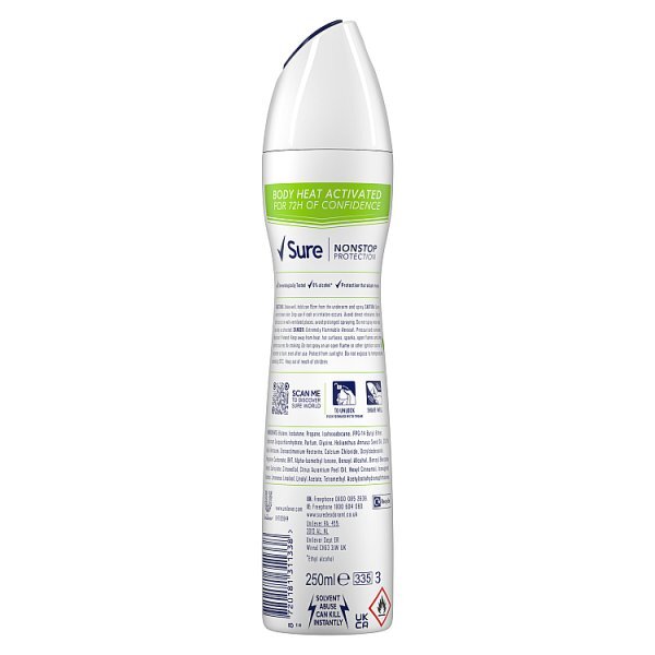 Sure Women Nonstop Freesia & Waterlily 72hr Deodorant Spray 250ml Fifa World cup Limited Edition
