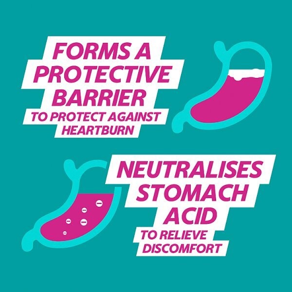 Gaviscon Heartburn Double Action Mixed Berry Tablets X48