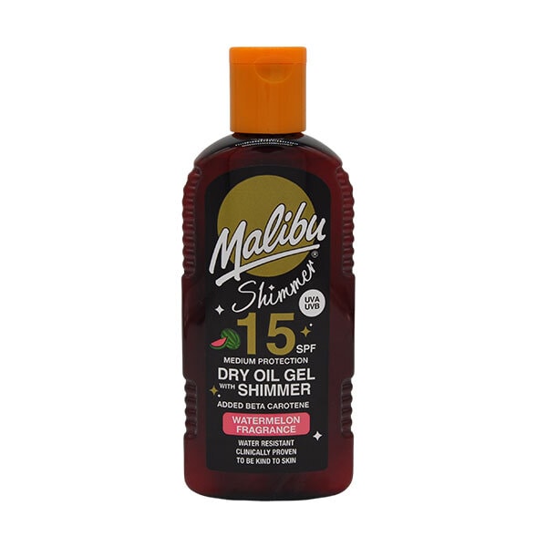 Malibu Dry Oil Shimmer Gel With Watermelon SPF15 200ml