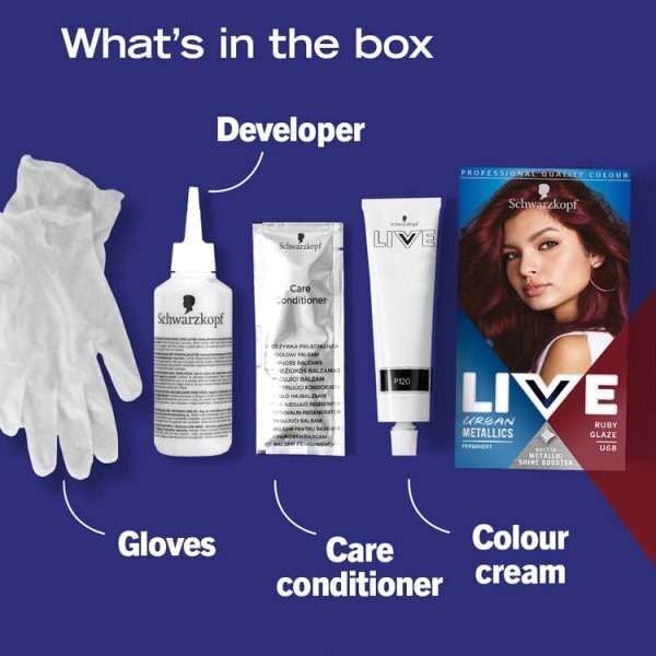 LIVE Urban Metallics Permanent Red Hair Dye Ruby Glaze