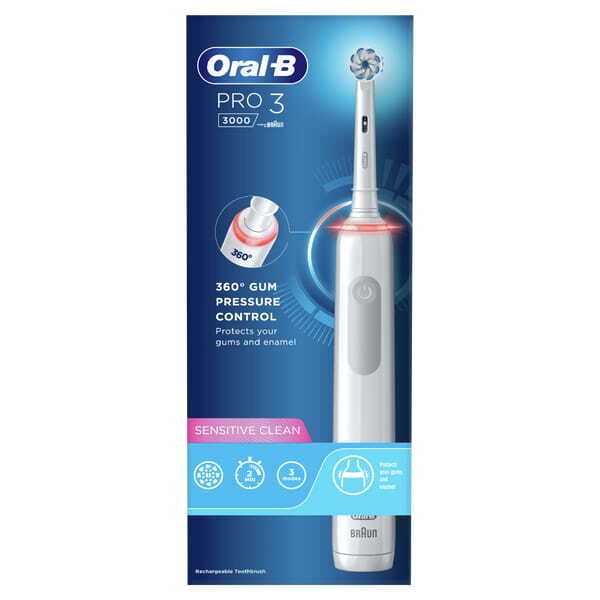 Oral-B Pro 3 3000 Sensi Ultrathin White Electric Toothbrush