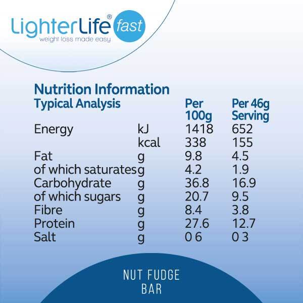 LighterLife Fast Nut Fudge Bar x4
