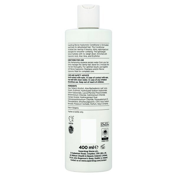 Superdrug Revive Hyaluronic Conditioner 400ml