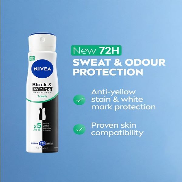 NIVEA Anti-Perspirant Deodorant Spray Black & White 250ml