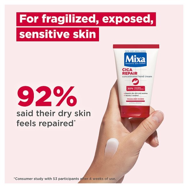 Mixa Urea Cica Repair Hand Cream Soothing Hypoallergenic Formula 50ml