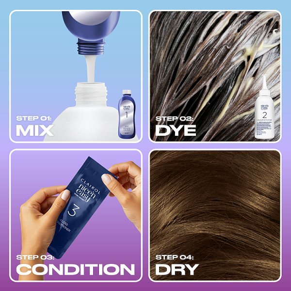 Clairol Nice'n Easy Tone+Gloss Semi-Permanent Hair Dye Light Ash Brown