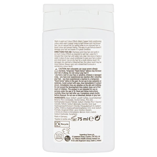 Superdrug Colour Effects Copper Gold 7.34 75ml