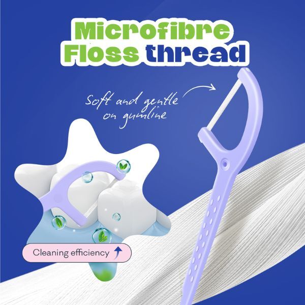 Grin Ultra Smooth Blueberry Floss Picks 80pk Canister