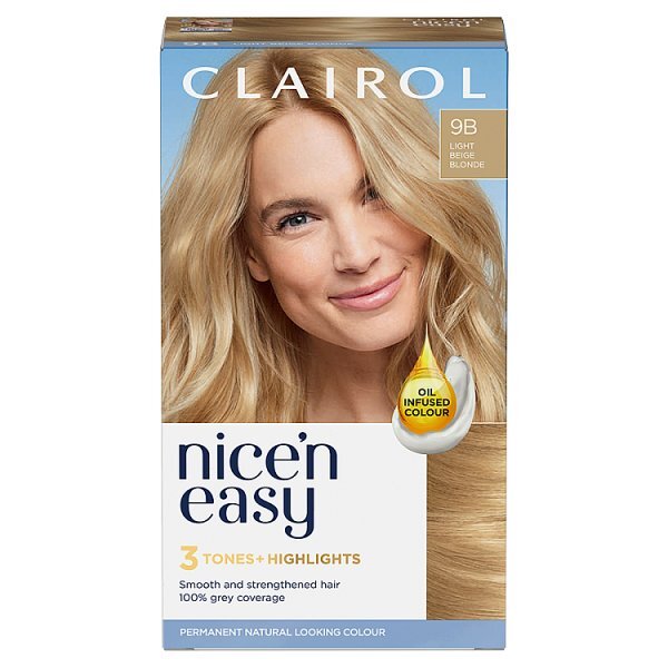 Clairol Nice'n Easy Hair Dye 9B Light Beige Blonde