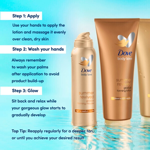 Dove Dermaspa Gradual Tan Lotion Medium To Dark 200ml