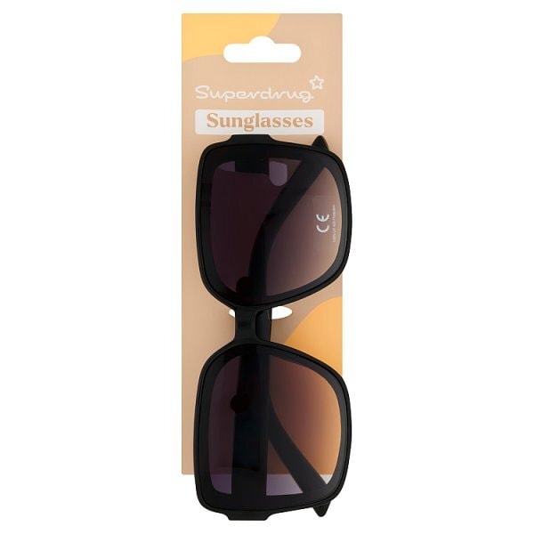 Superdrug Large Square Sunglasses Black
