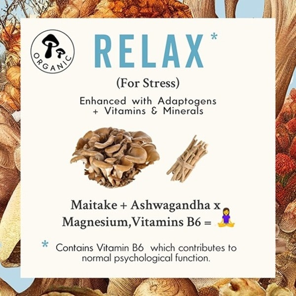 Grass & Co. Relax Maitake Mushrooms Capsules