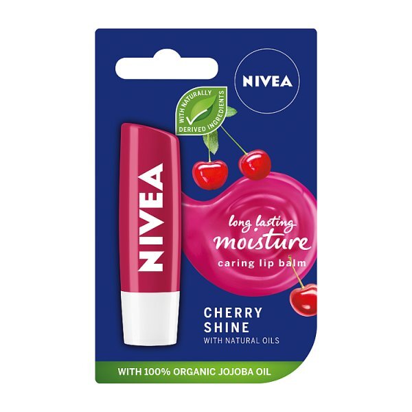 NIVEA Cherry Shine Lip Balm with Jojoba Oil 4.8g