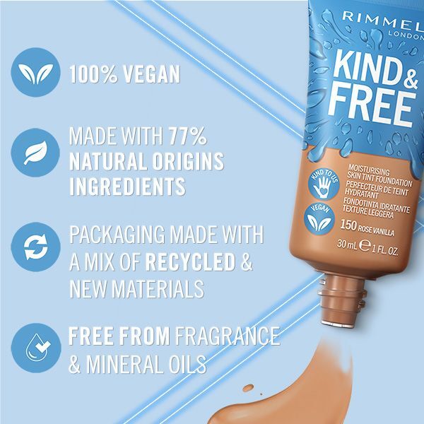 Rimmel Kind & Free Moisturising Foundation Rose Vanilla