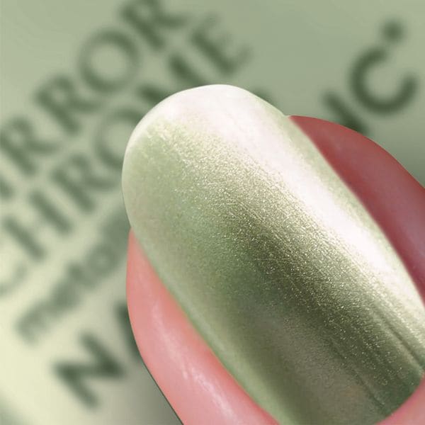 Nails.Inc Go Your Chrome Way Olive Mirror Chrome Nail Polish