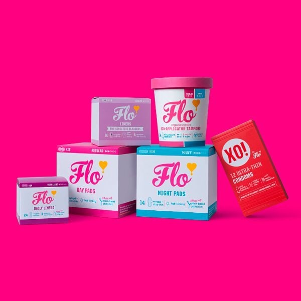 Flo Bamboo Period Pads with Wings Pack, 10 Day + 5 Night