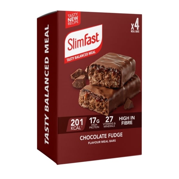 Slimfast Meal Replacement Bar Chocolate Fudge 4X60g