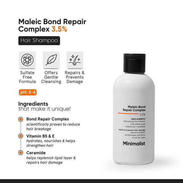 Minimalist Maleic Bond Repair Complex 3.5% Hair Shampoo 250ML