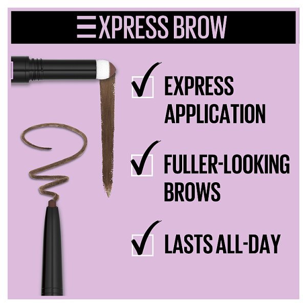 Maybelline Express Brow Duo 2-In-1 Pencil + Powder, Brunette