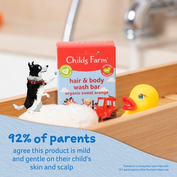 Childs Farm Hair And Body Wash Bar Organic Sweet Orange